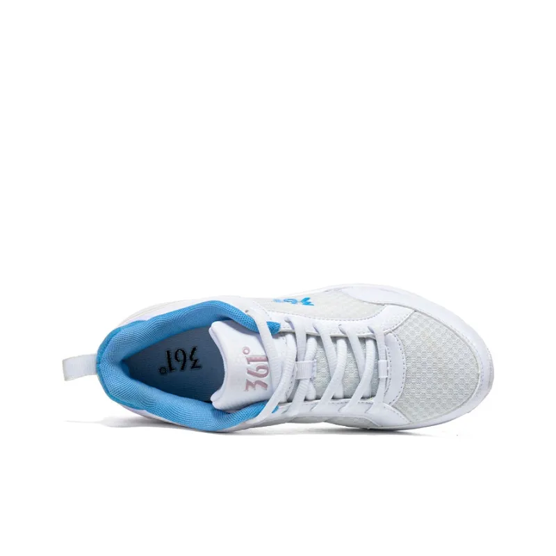 361° Cushioning, Breathable, Lightweight Low Top Casual Running Shoes Women's 361 Degrees White/Calm Blue-3