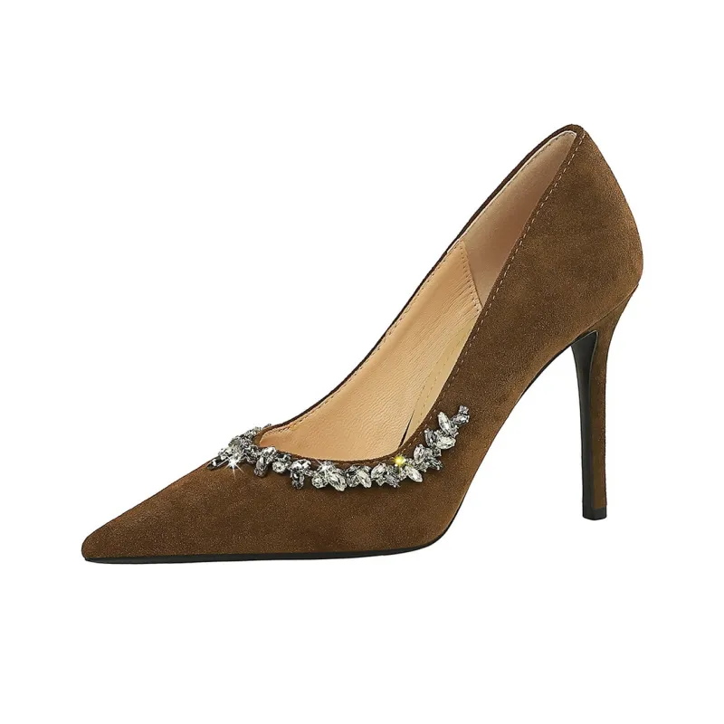 Dunnu Slim Heel High Heels 10CM Women's-6