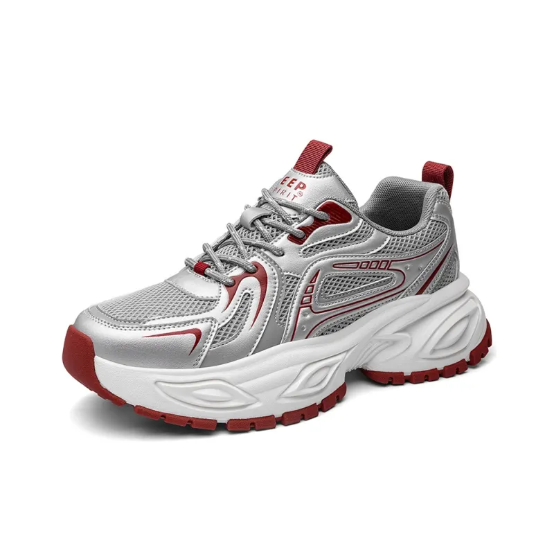 JEEP SPIRIT Slip Resistant, Abrasion Resistant, Breathable, Height Increasing Low Top Chunky Sneakers Men's-6