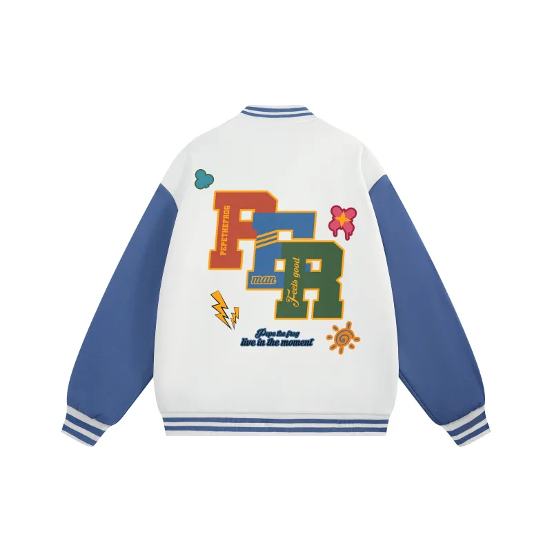 Pepe The Frog Baseball Jacket Unisex-3