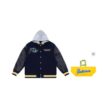 PAULASARA Baseball Jacket Unisex Navy Blue