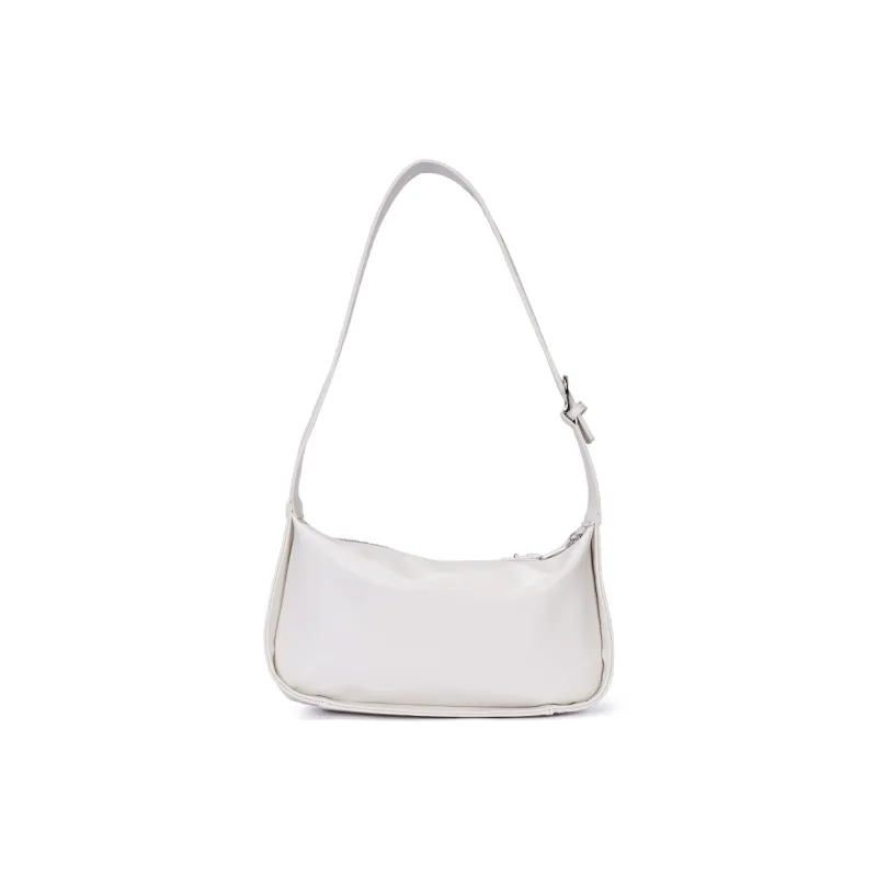 Dubaolu Synthetic Leather Portable Underarm Shoulder Bag Women's White/Silver/Black-3