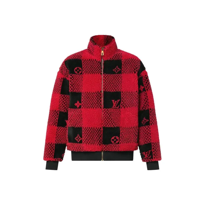 LOUIS VUITTON 2010s Damier Fleece Jacket-0