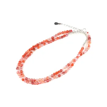 Clear Snow Southern Red Agate Necklaces Unisex