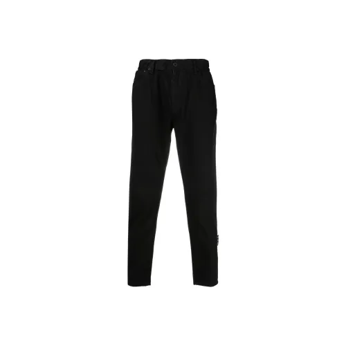 OFF WHITE High Rise Cropped Straight Leg Jeans