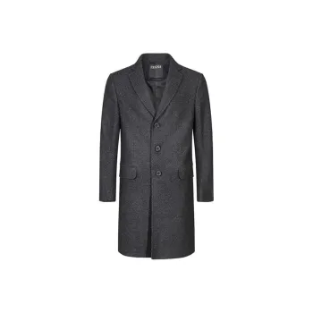 Zegna FW24 Coat Mid Length Men's Dark Gray
