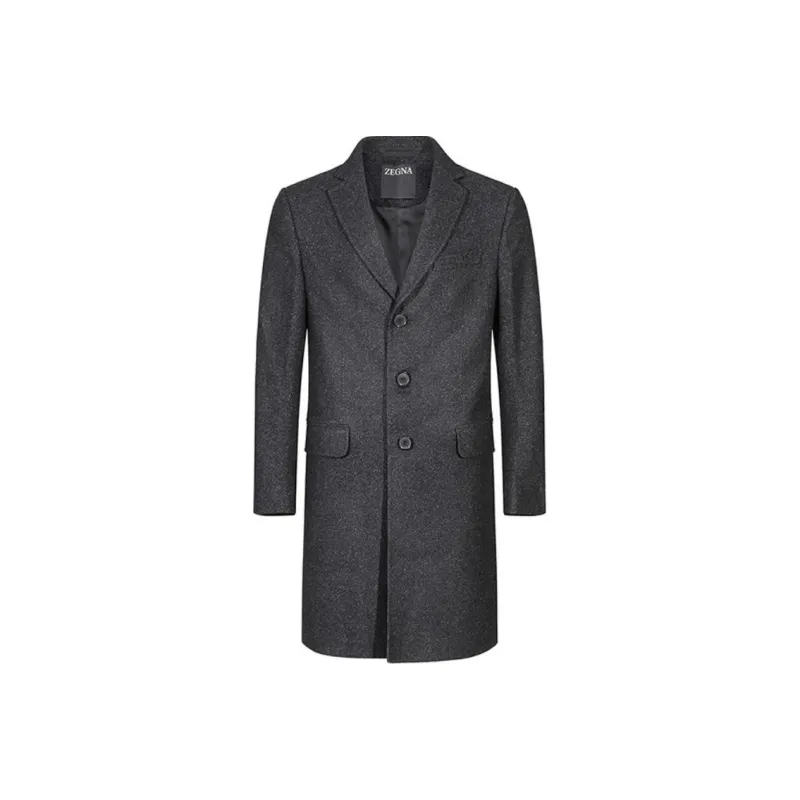 Zegna FW24 Coat Mid Length Men's Dark Gray-0