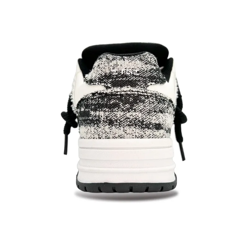 ITGI Slip Resistant, Abrasion Resistant, Breathable Low Top Skateboard Shoes Unisex White Black-4