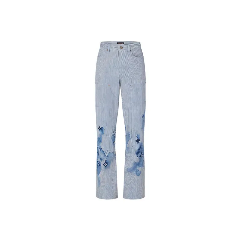LOUIS VUITTON Casual Pants Men's Blue-0