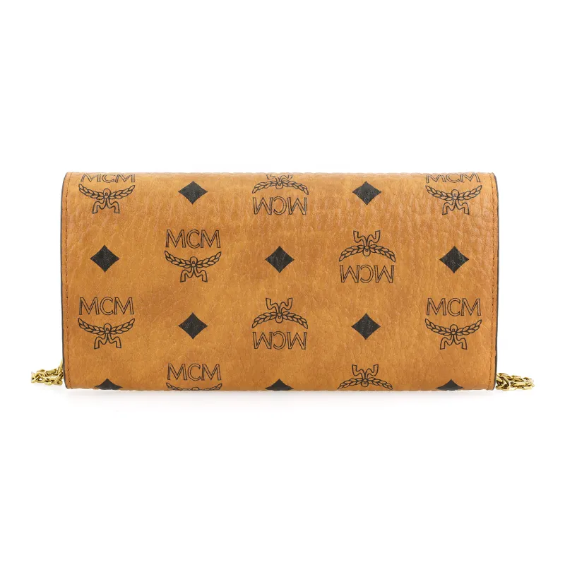 MCM Patricia Crossbody Wallet Visetos Large Cognac-2