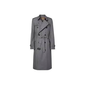 Burberry Trench Coat Men's Medium Gray