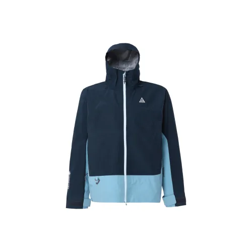 Nike ACG STORM-FIT Water-Resistant Windproof Breathable Windbreaker Jacket Unisex Military Arsenal Deep Sea Blue