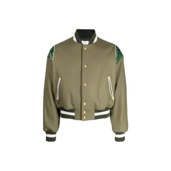 BALLY Snakeskin Effect detail Bomber Jacket