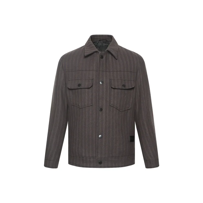 LESS IS MORE Coats Men's Gray Coffee-0