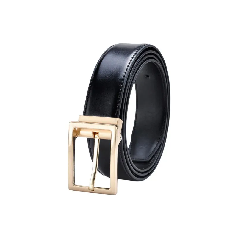 JEANSWEST Cow Split Leather Belts Men's 3.4CM-2
