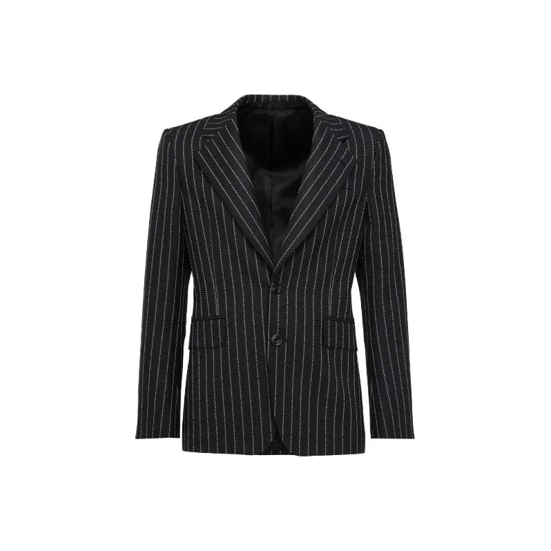 Alexander McQueen Single Breasted Prinstriped Blazer-0