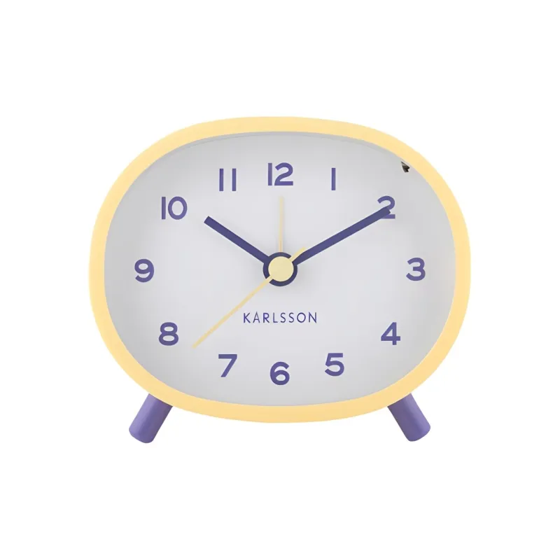 Karlsson Sweeping Seconds Movement Iron Alarm Clock Unisex Yellow-0