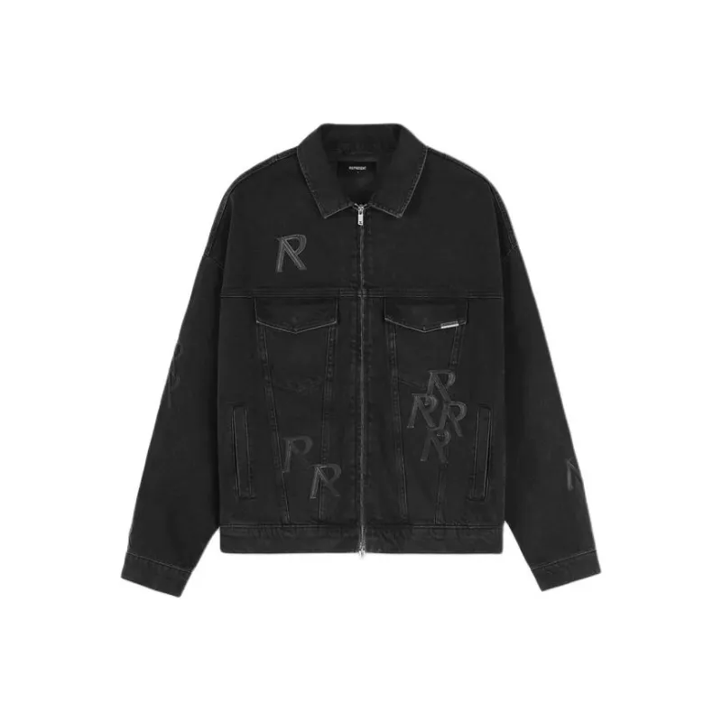 REPRESENT R4 Initial Denim Jacket Jackets & Coats Men's Black-0