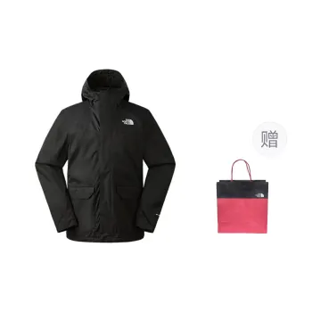 THE NORTH FACE Waterproof And Windproof Windbreaker Jacket Men's Black Comes With Shopping Bag