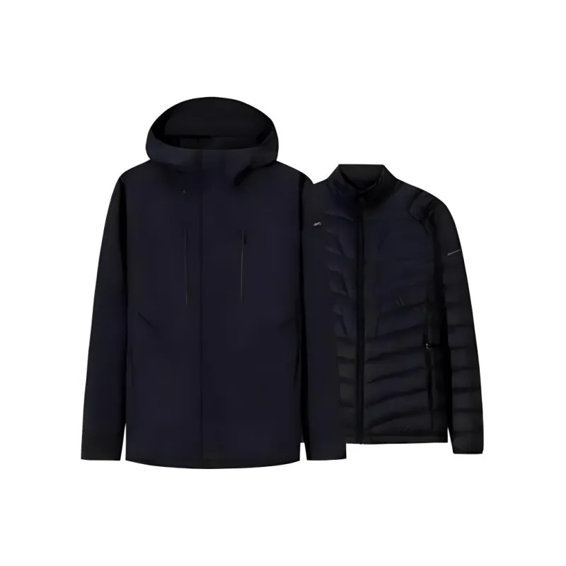 Anta Water Resistant Windproof Wear Resistant Windbreaker Jacket Men's Basic Black-0