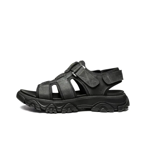 HD Beach Sandals Men's Black Gray