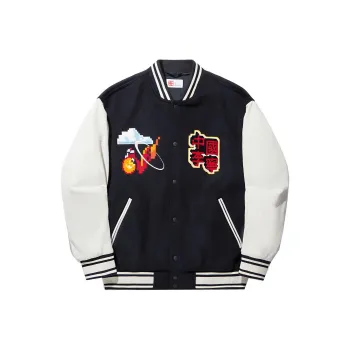 LiNing Baseball Jacket Men's Black Ecru