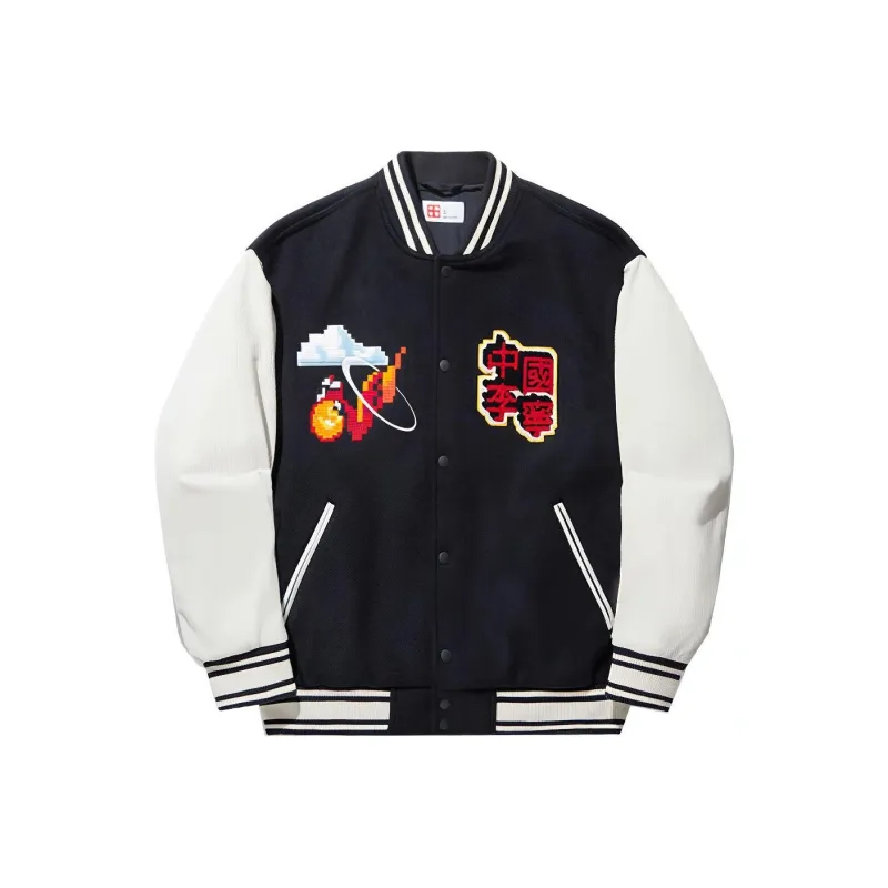 LiNing Baseball Jacket Men's Black Ecru-0