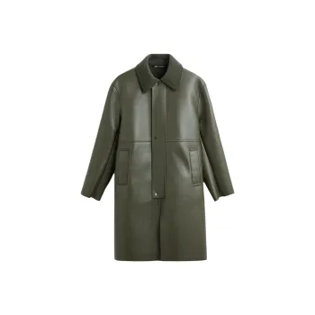 ZARA Coats Men Dark Green