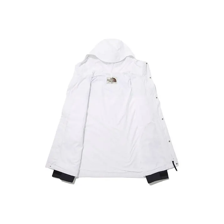 THE NORTH FACE Hiking Waterproof And Windproof Windbreaker Jacket Unisex White Shopping Bag Included-3