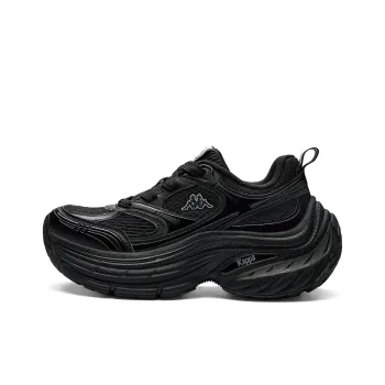 Kappa Back to Back Anti Slip And Wear Resistant Height Increasing Low Top Chunky Sneakers Women's Black