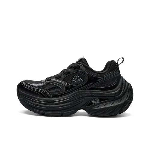 Kappa Back to Back Anti Slip And Wear Resistant Height Increasing Low Top Chunky Sneakers Women's Black