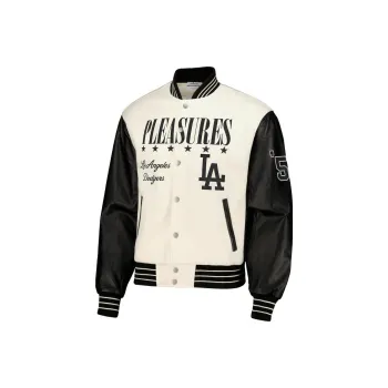 MLB x PLEASURES FW23 Baseball Jacket Men's White