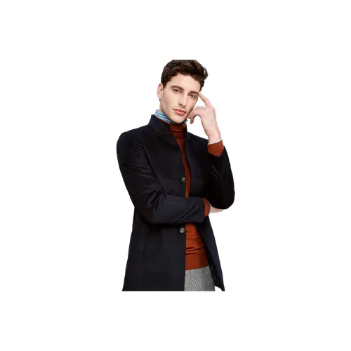 JODOLL Coats Men Navy Blue