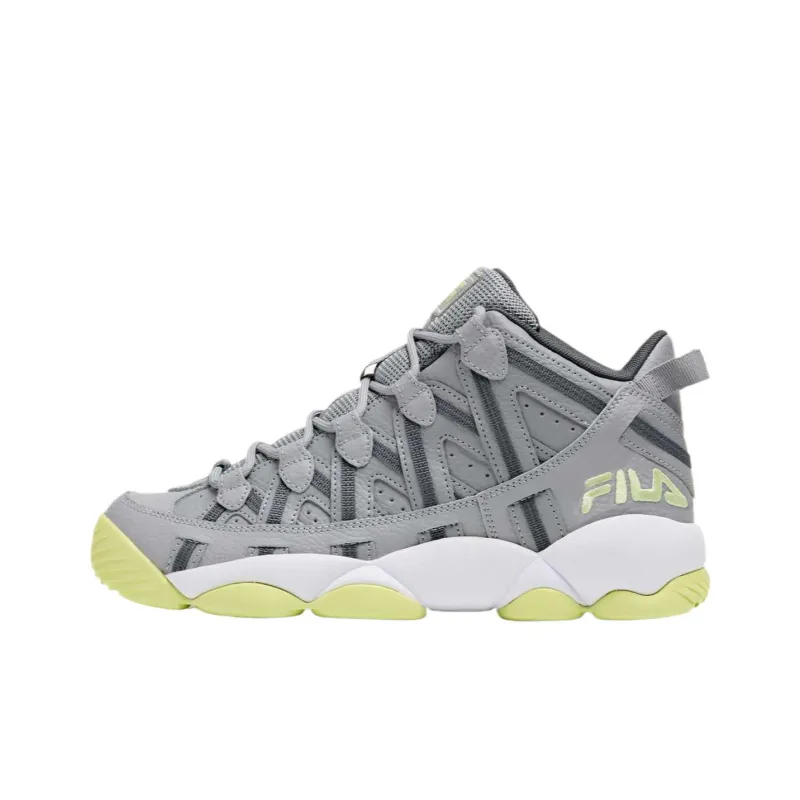 FILA Stackhouse Spaghetti Cushioning Slip Resistant High Top Basketball Shoes Unisex Gray-0