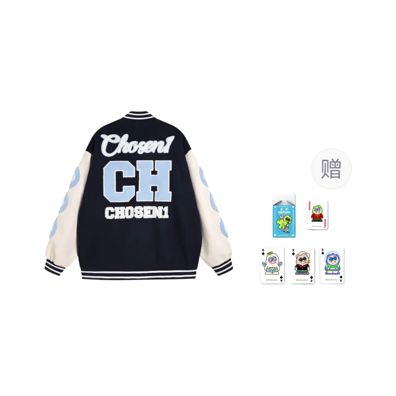 CHOSEN1 CH Small Flower Baseball Jacket Unisex-9