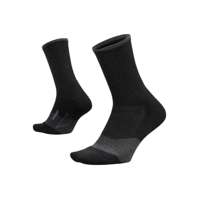 FEETURES Mid Calf Socks Unisex 1 Pack Charcoal Gray-0