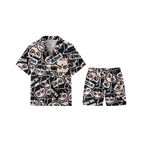 Gongdie x NEZHA,LIANMINGKUAN Pajama Set Unisex Black