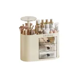 Cream White ⭐[Press-to-Raise | Multi-Layer Compartment]