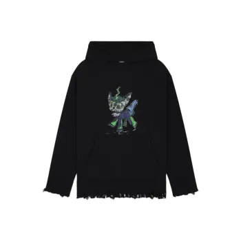 WE11DONE Grunge Monster Pony Hoodie