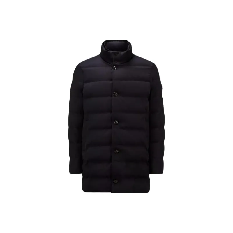 Moncler Pisuerga Long Down Jacket Down Jacket Men's Marine Blue-0