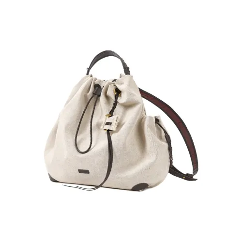 Songmont Cow Leather With Fabric Backpack Large Size Unisex White Tea Color Endure Set & Blue Dyed Endure Set