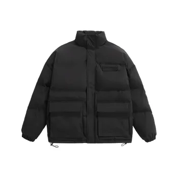 714STREET Puffer Jacket Unisex Black