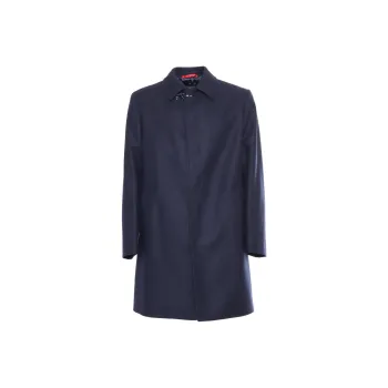 FAY Singe-Breasted Straight Hem Coat