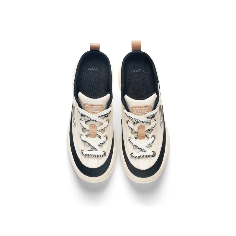 LOXKI Alpha Round Shoes Ease Low Top Canvas Shoes Unisex-5