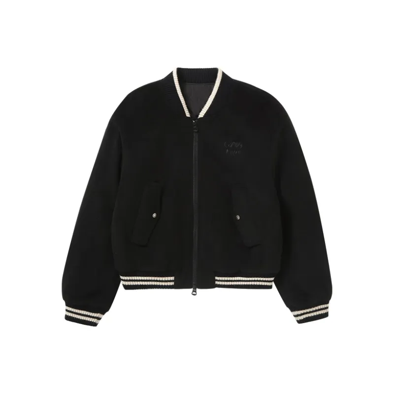 Candymade Haus Baseball Jacket Unisex Black-0