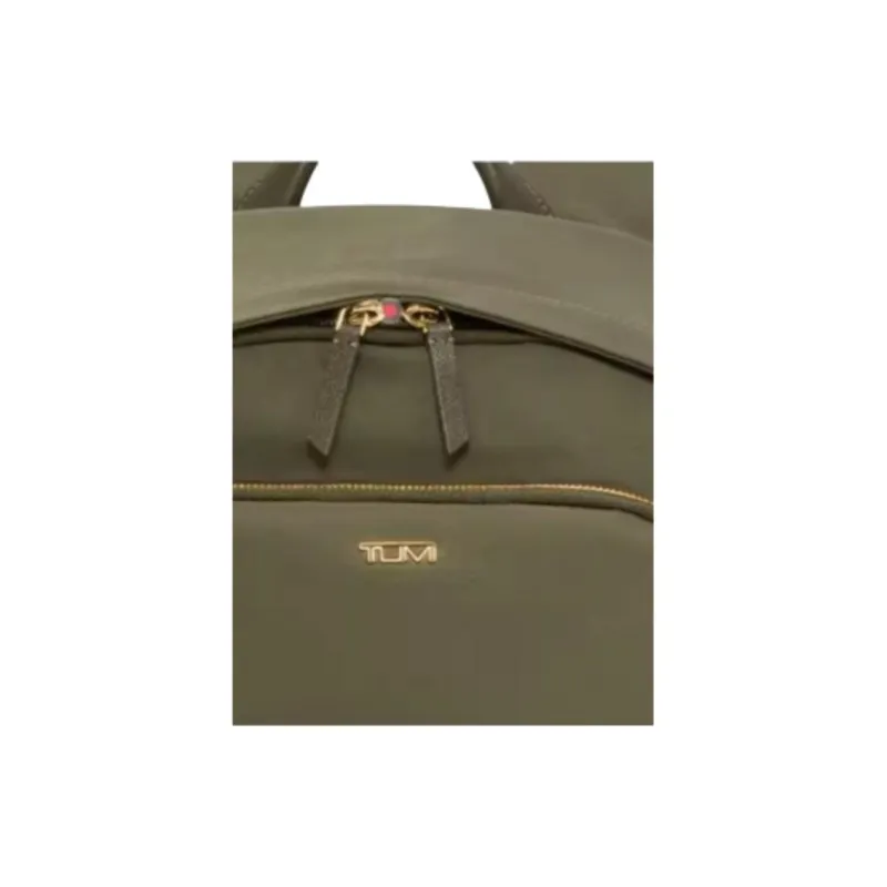 TUMI Voyageur Fabric With Cow Leather Backpack Medium Size Women's Olive Green-6
