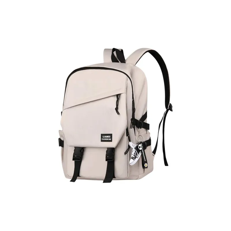 OUZIHUANG Oxford Backpack Regular Unisex Black/Gray/Red/Cream Gray-3