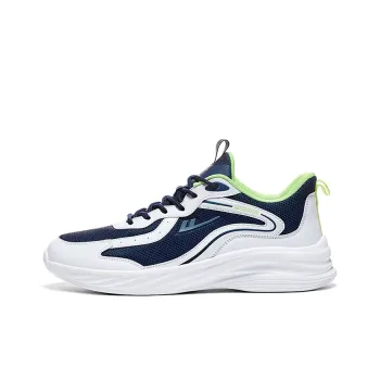 WARRIOR Running Shoes Men Low Top Dark Blue White