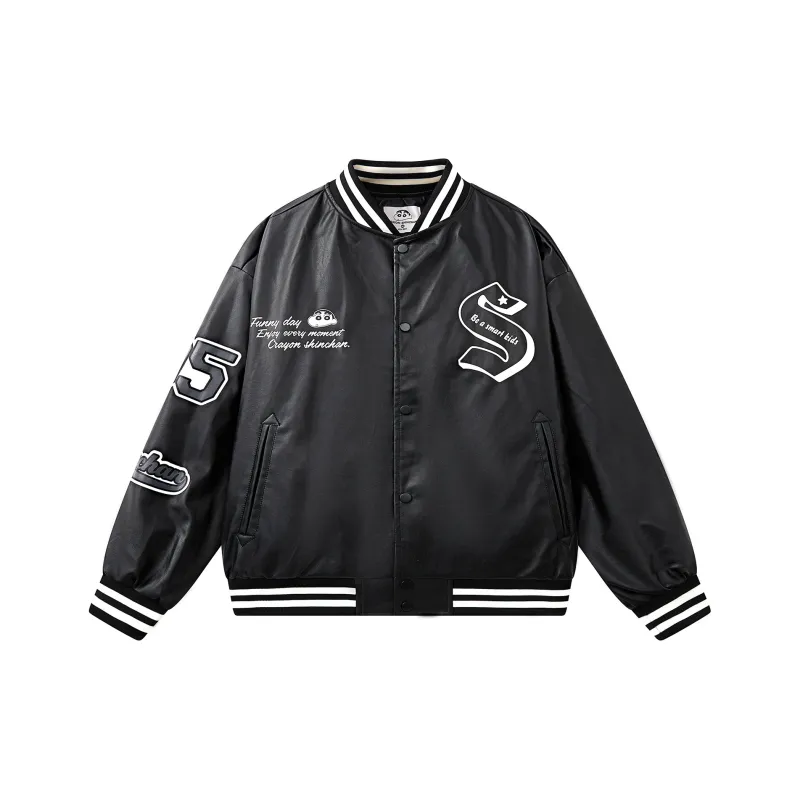 SHINCHAN Baseball Jacket Coat Unisex-0