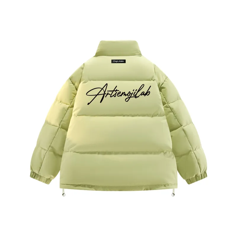 Emoji Down Jacket Unisex Black Red-13
